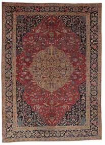 Kerman Lavar Ca.1900 Teppich 310X405 Schwarz/Braun Großer Wolle, Persien/Iran