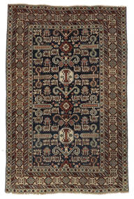 Antik Schirwan Ca. 1900 Teppich 140X205 Schwarz/Braun Wolle, Aserbaidschan/Rußland
