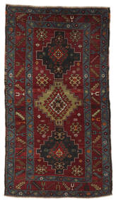  Orientalischer Schirwan Ca. 1930 Teppich 115X207 Schwarz/Braun Wolle, Aserbaidschan/Rußland