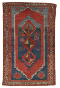 145X225 絨毯 アンティーク ロリ Pambak Ca. 1900 オリエンタル ダークレッド/ブラック (ウール, アゼルバイジャン/ロシア)