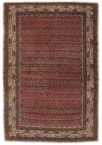 絨毯 オリエンタル アンティーク タブリーズ Ca. 1920 140X202 ブラック/茶色 (ウール, ペルシャ/イラン)