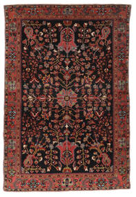 絨毯 オリエンタル アンティーク リリアン Ca. 1900 137X205 ブラック/ダークレッド (ウール, ペルシャ/イラン)