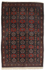 絨毯 ペルシャ センネ Ca. 1930 140X208 ブラック/ダークレッド (ウール, ペルシャ/イラン)