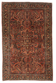 123X193 Antik Sarough Ca. 1900 Teppich Orientalischer Schwarz/Dunkelrot (Wolle, Persien/Iran)