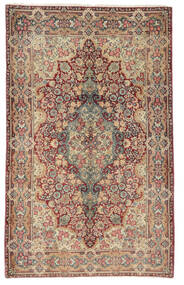 140X225 Tapete Oriental Kerman Ca. 1900 Castanho/Vermelho Escuro (Lã, Pérsia/Irão)