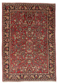  Persialainen Sarough Ca. 1900 Matot 134X191 Tummanpunainen/Musta