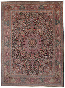 Antik Keshan Debir Ca.1900 Teppich 321X422 Braun/Dunkelrot Großer Wolle, Persien/Iran