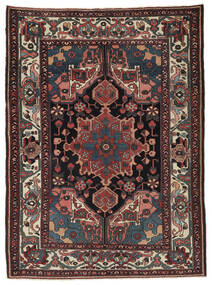 絨毯 オリエンタル アンティーク バクティアリ Fine Ca.1920 155X211 ブラック/ダークレッド (ウール, ペルシャ/イラン)