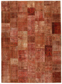  Patchwork - Persien/Iran 302X410 Persialainen Villamatto Tummanpunainen/Ruskea Suuri Matto Carpetvista