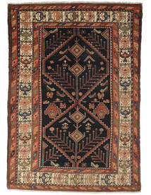絨毯 オリエンタル アンティーク Malayer Ca. 1920 132X186 ブラック/茶色 (ウール, ペルシャ/イラン)