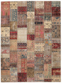 309X410 Tapete Patchwork - Persien/Iran Moderno Castanho/Vermelho Escuro Grande (Lã, Pérsia/Irão) Carpetvista
