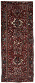  Orientalischer Heriz Ca. 1930 Teppich 150X375 Läufer Schwarz/Dunkelrot Wolle, Persien/Iran