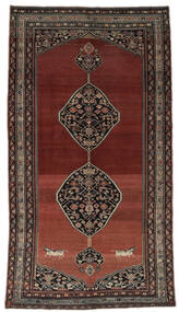 Antiikki Malayer Ca. 1900 Matot Matto 165X295 Musta/Tummanpunainen Villa, Persia/Iran