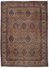 絨毯 オリエンタル アンティーク ケルマン Ca. 1900 335X463 ブラック/茶色 大きな (ウール, ペルシャ/イラン)