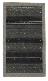 ギャッベ インド 絨毯 90X160 ウール ブラック/茶色 小 Carpetvista