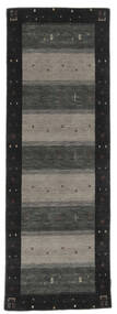  Gabbeh Indo Rug 85X246 Wool Black/Brown Small Carpetvista