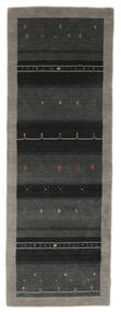88X246 Gabbeh Indiaas Vloerkleed Modern Tapijtloper Zwart/Bruin (Wol, India) Carpetvista