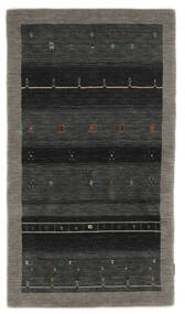 90X161 絨毯 ギャッベ インド モダン ブラック/茶色 (ウール, インド) Carpetvista