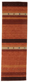83X251 Tapis Gabbeh Indo Moderne De Couloir Rouge Foncé/Noir (Laine, Inde) Carpetvista