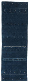  Gabbeh Indo Rug 82X247 Wool Black Small Carpetvista