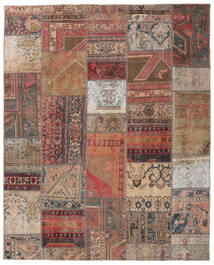 205X255 Patchwork - Persien/Iran Matto Moderni Ruskea/Tummanpunainen (Villa, Persia/Iran) Carpetvista