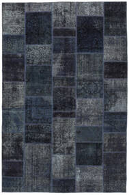 絨毯 Patchwork - Persien/Iran 201X308 ブラック/ダークブルー (ウール, ペルシャ/イラン)