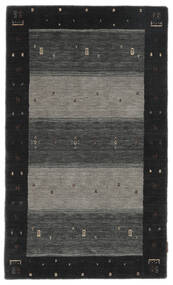 95X163 絨毯 ギャッベ インド モダン ブラック/ダークイエロー (ウール, インド) Carpetvista