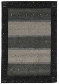 絨毯 ギャッベ インド 205X300 ブラック/ダークイエロー (ウール, インド)