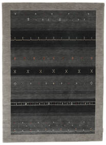 166X230 絨毯 ギャッベ インド モダン ブラック/ダークイエロー (ウール, インド) Carpetvista