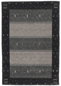  ギャッベ インド 絨毯 120X180 ウール ブラック/茶色 小 Carpetvista