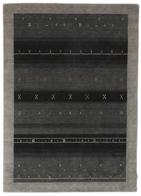 164X230 絨毯 ギャッベ インド モダン ブラック/茶色 (ウール, インド) Carpetvista