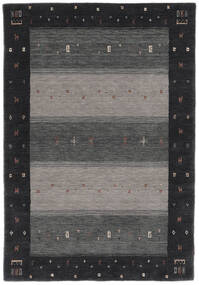 ギャッベ インド 絨毯 120X180 ウール ブラック/ダークグレー 小 Carpetvista