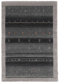  ギャッベ インド 絨毯 120X180 ウール ブラック/ダークグレー 小 Carpetvista