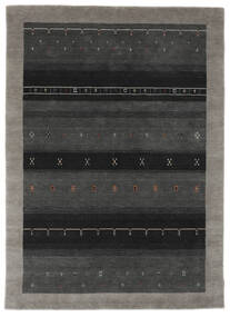 160X230 絨毯 ギャッベ インド モダン ブラック/茶色 (ウール, インド) Carpetvista