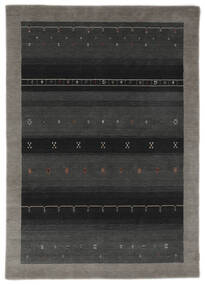 160X230 絨毯 ギャッベ インド モダン ブラック/茶色 (ウール, インド) Carpetvista