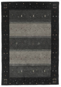 124X180 絨毯 ギャッベ インド モダン ブラック/ダークイエロー (ウール, インド) Carpetvista