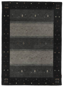 絨毯 ギャッベ インド 128X180 ブラック/ダークイエロー (ウール, インド)