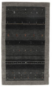 94X163 絨毯 ギャッベ インド モダン ブラック/ダークイエロー (ウール, インド) Carpetvista