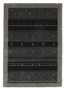 127X180 絨毯 ギャッベ インド モダン ブラック/ダークイエロー (ウール, インド) Carpetvista