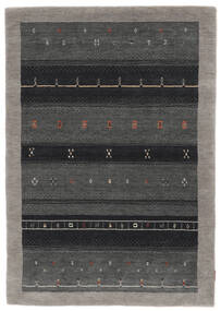  ギャッベ インド 絨毯 124X180 ウール ブラック/茶色 小 Carpetvista