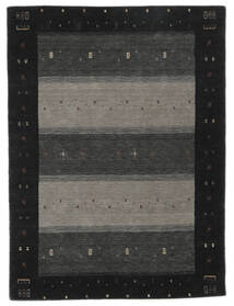 絨毯 ギャッベ インド 150X200 ブラック/ダークイエロー (ウール, インド)