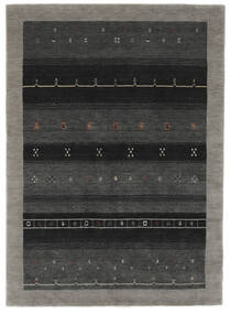 絨毯 ギャッベ インド 140X200 ブラック/ダークイエロー (ウール, インド)