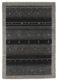 126X180 絨毯 ギャッベ インド モダン ブラック/ダークイエロー (ウール, インド) Carpetvista