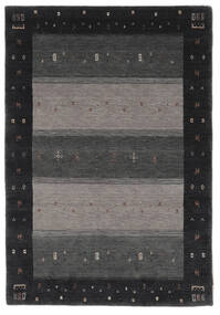 Gabbeh Indisch Teppich 125X180 Schwarz/Braun Wolle, Indien Carpetvista