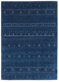 129X178 絨毯 ギャッベ インド モダン ブラック/ダークブルー (ウール, インド) Carpetvista