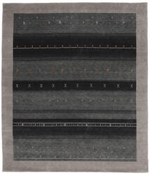 Gabbeh Indo Rug 259X300 Black/Brown Large Wool, India Carpetvista