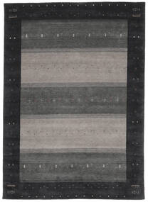 絨毯 ギャッベ インド 250X353 ブラック/ダークグレー 大きな (ウール, インド)