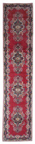 Alfombra Oriental Kerman 90X428 De Pasillo Rojo Oscuro/Negro (Lana, Persia/Irán)