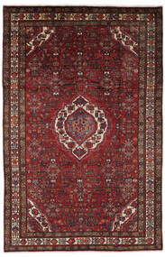 202X310 Hamadan Teppich Orientalischer Schwarz/Dunkelrot (Wolle, Persien/Iran) Carpetvista