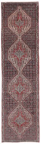 80X294 Tapis Senneh D'orient De Couloir Rouge Foncé/Noir (Laine, Perse/Iran) Carpetvista